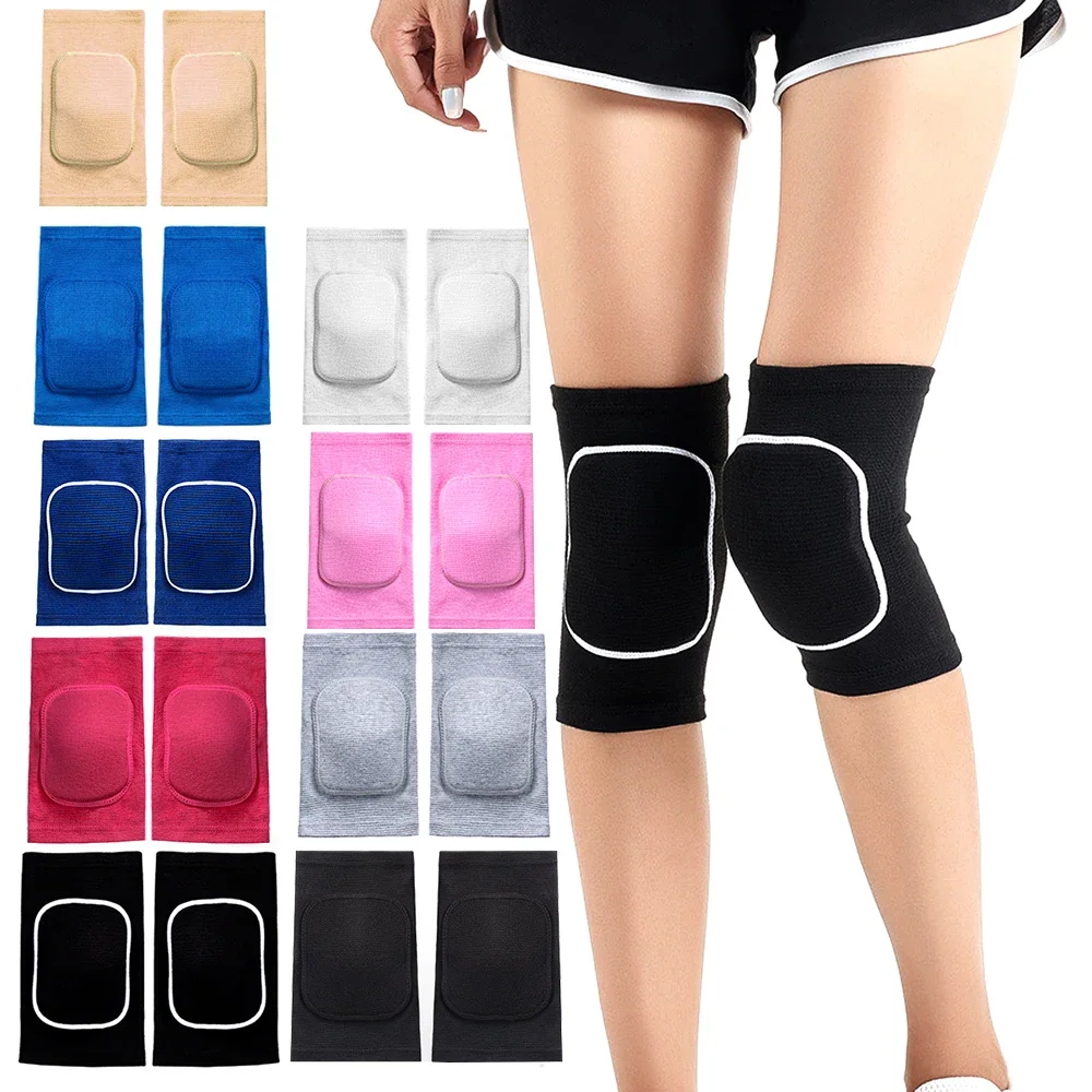 1 Paar schützende Knieschützer, dicker Schwamm, rutschfest, Kollisionsvermeidung, Kniebandage für Training, Laufen, Basketball, Damen und Herren – Detail 2