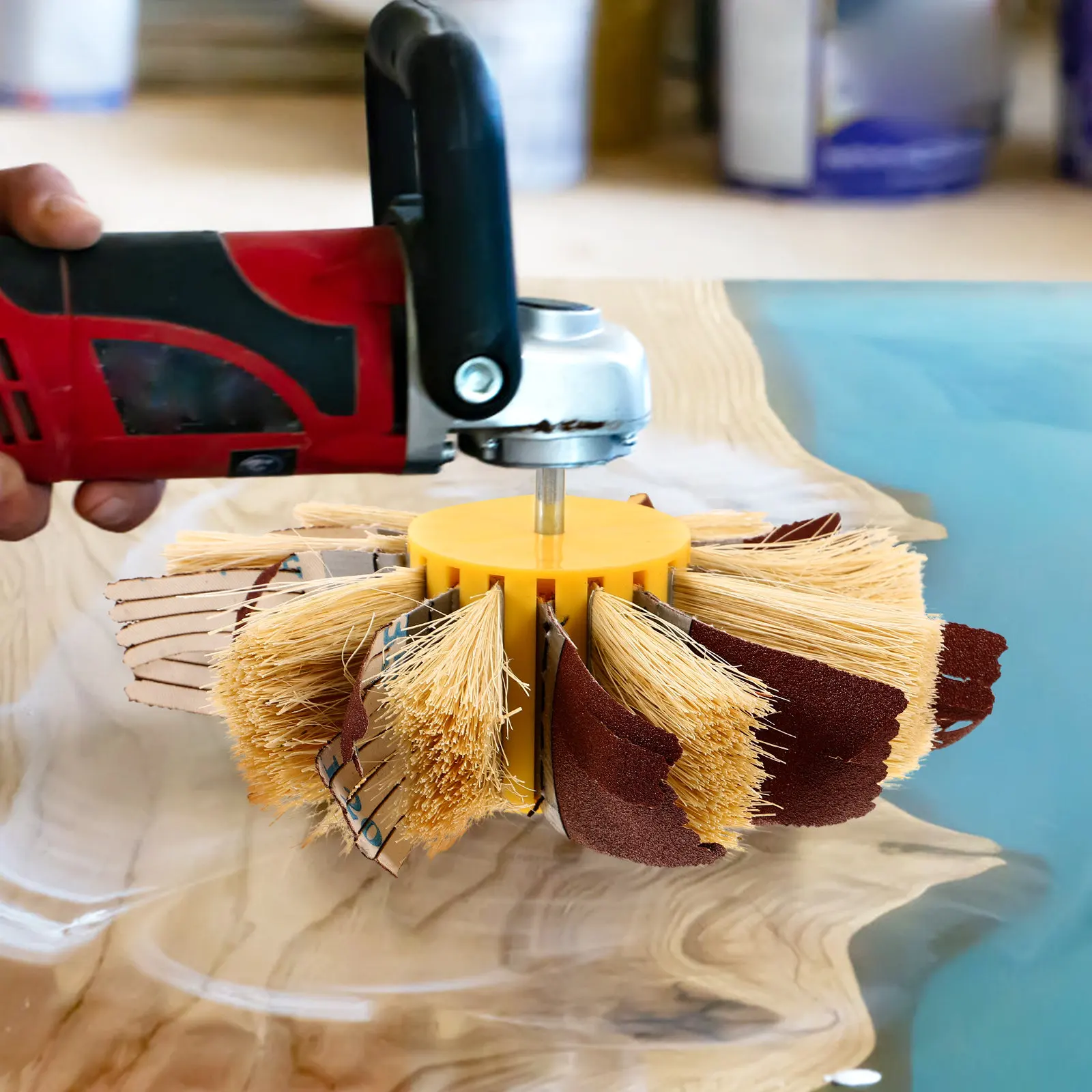 Sisal Fiber Sanding Drum Polisher Abrasive Buffing Wheel Drum Sander Rotary Tool Furniture Sanding Paper Heavy Duty Grit view 5