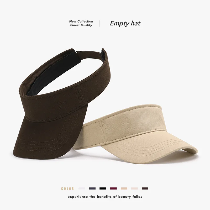 

Hot Summer Outdoor Cotton New Black White Topless hat women Breathable Adjustable student Tennis Badminton Cycling man Sun Hat