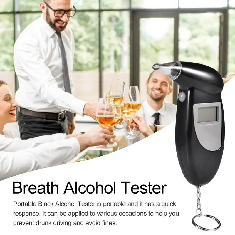 Portable Breathalyzer Professional Digital Al Cohol Testing Inhaler Meters With LCD Display Screen Al Cohol Detector For Cars