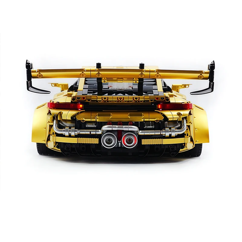 

Роскошная коллекционная модель суперкара GT3 1:8 из золотых строительных блоков MOC 10640, гоночный автомобиль, конструктор, игрушка-головоломка, подарок на Рождество для детей