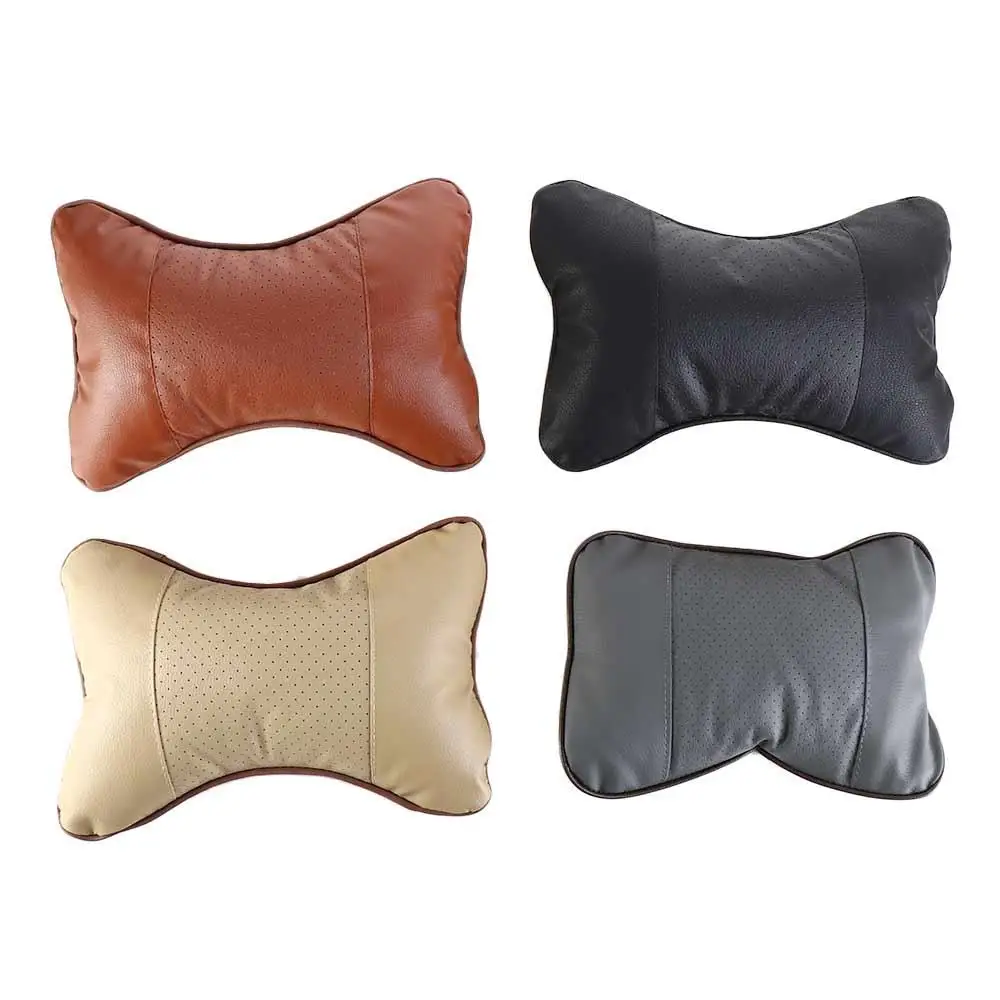 

PU Leather PU Leather Car Neck Pillows Breathable Comfortable Auto Seat Head Neck Rest Cushion Easy Install