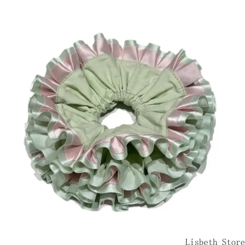 

124A Stylish Elastic Hair Accessories Pleated Scrunchie For Girls Women Daily Use