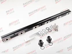 Supra Mkiv 2JZ-GTE High Flow CNC Billet Aluminum Alloy Fuel Rail Black Blue/Red/Black/SILVER