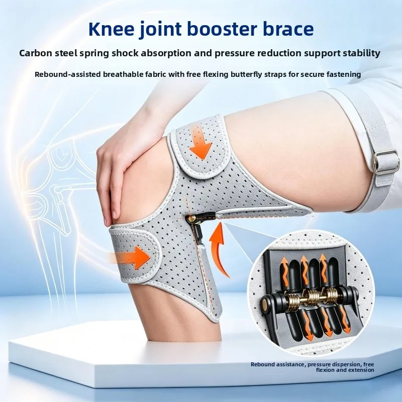 Patella Support Knee Assist Booster 2PCS  Bionic Exoskeleton Aid for Squat Training  Hiking and Climbing Stairs