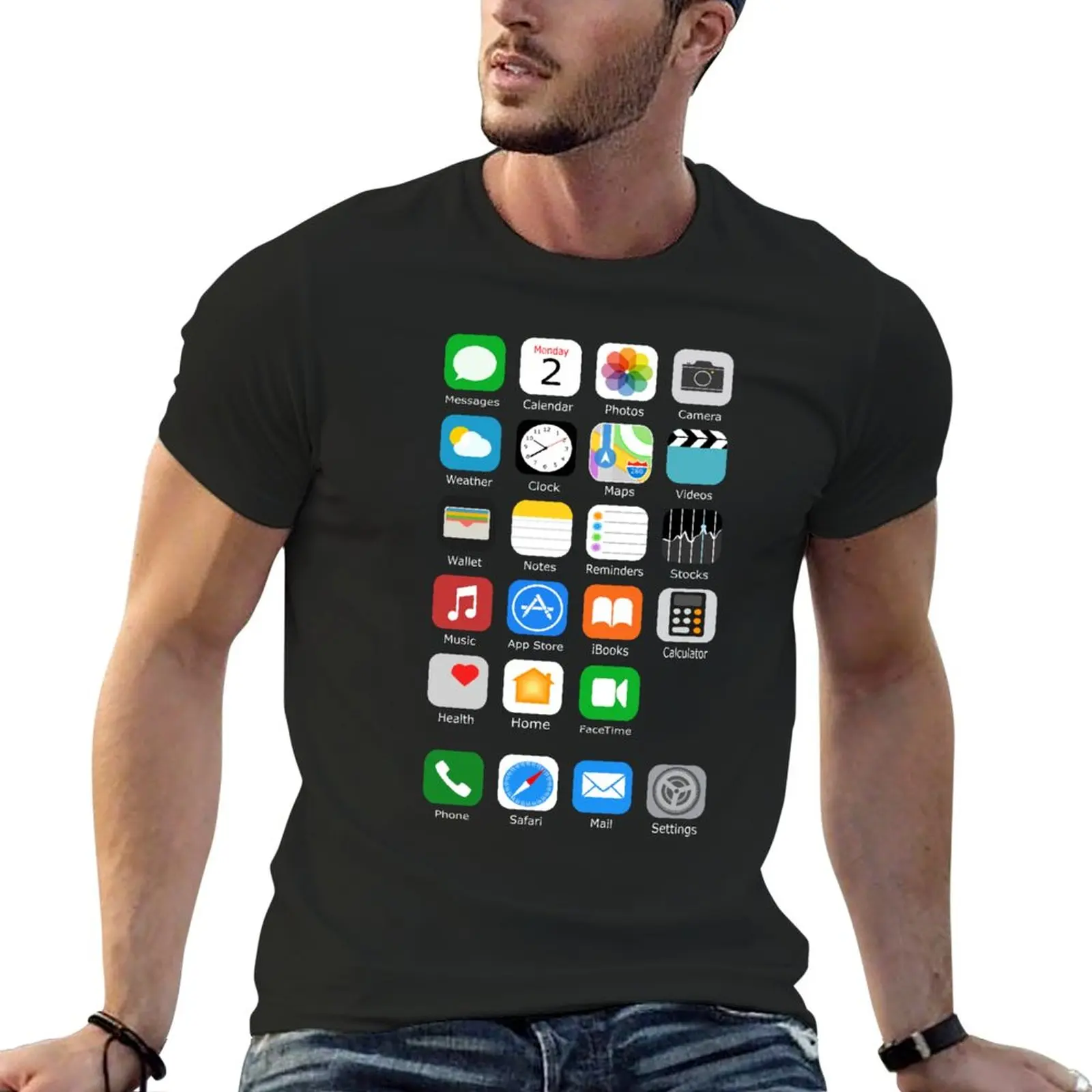 iphone apps | apple iphone apps T-Shirt heavyweight t shirts t-shirts man t shirts for men