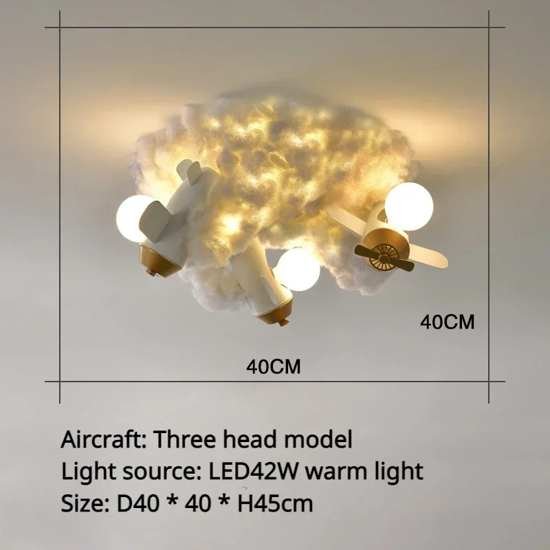 Nordic Creative Ceiling Lights Cartoon Aircraft Jet Rocket Led Lamps for Boys Girls Children\'s Room Decor Suspension Luminaire