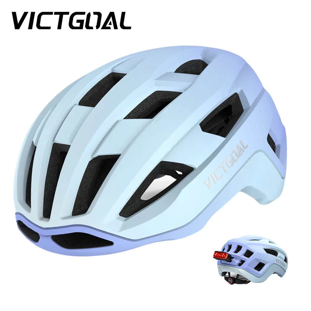 VICTGOAL Bike Helmet with Magnetic LED Backlight Adults Lightweight MTB Road Bike Helmets Bicycle Safety Caps Cycling Headgear