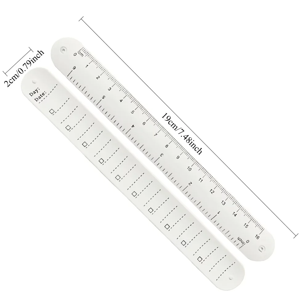 Erasable Reusable Wristband Notebooks with Built-in Ruler, Faux Leather, Grid Lines, Uncoated Edges, Portable Notebooks for Stud