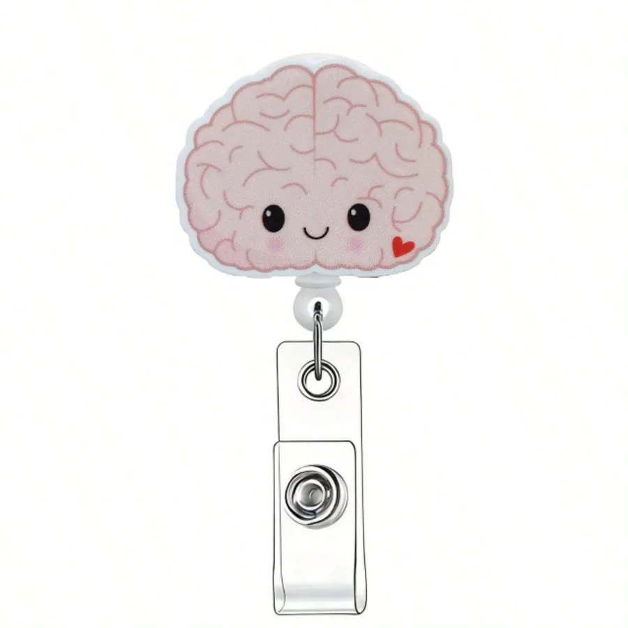1pc Cute Medical Themed Retractable Badge Reel – Acrylic ID Holder for Doctors, Nurses, RN, LPN, Healthcare Staff