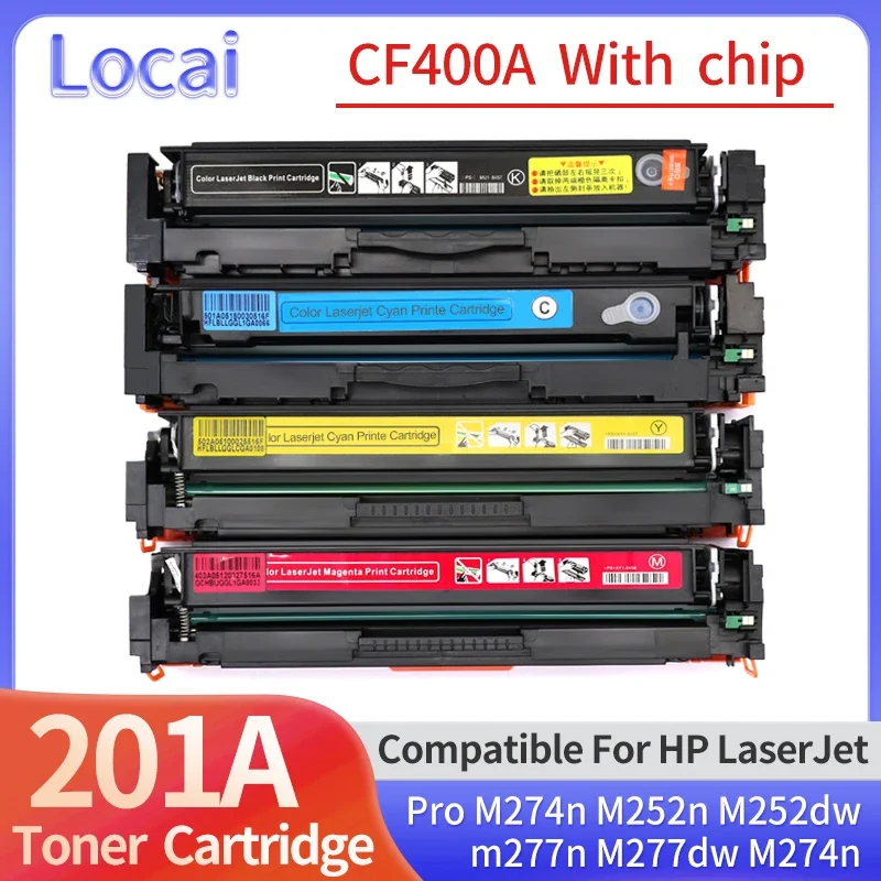 New Compatible hp 201A 201X CF400A CF401A CF402A CF403A Toner Cartridge for HP Color LaserJet Pro M252dw M252dn M252n MFP M277n