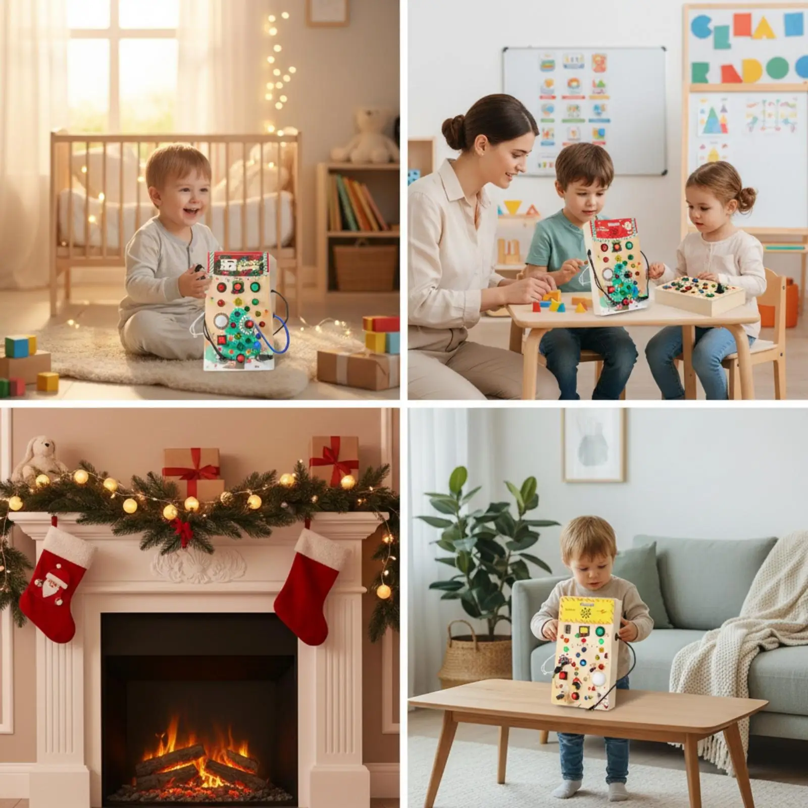 busy-board-with-wooden-switch-board-toy-interactive-for-young-children-kids-travel-preschool
