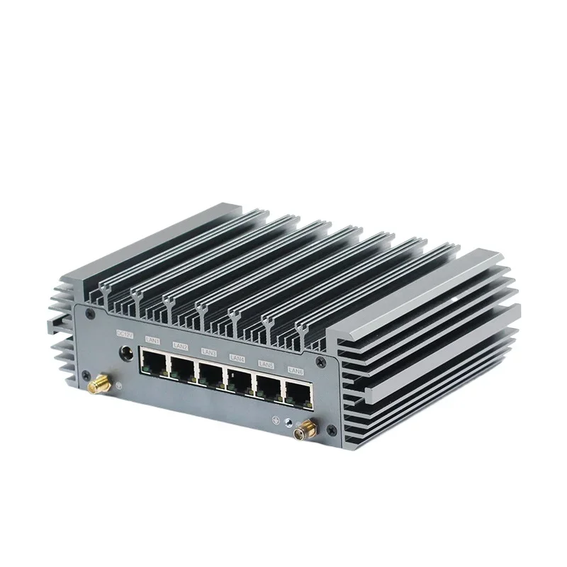 6 منافذ شبكة صغيرة لينة توجيه الكمبيوتر الصناعي I5-1135G7 I7-1165G7 آلة رؤية الكمبيوتر الصناعي