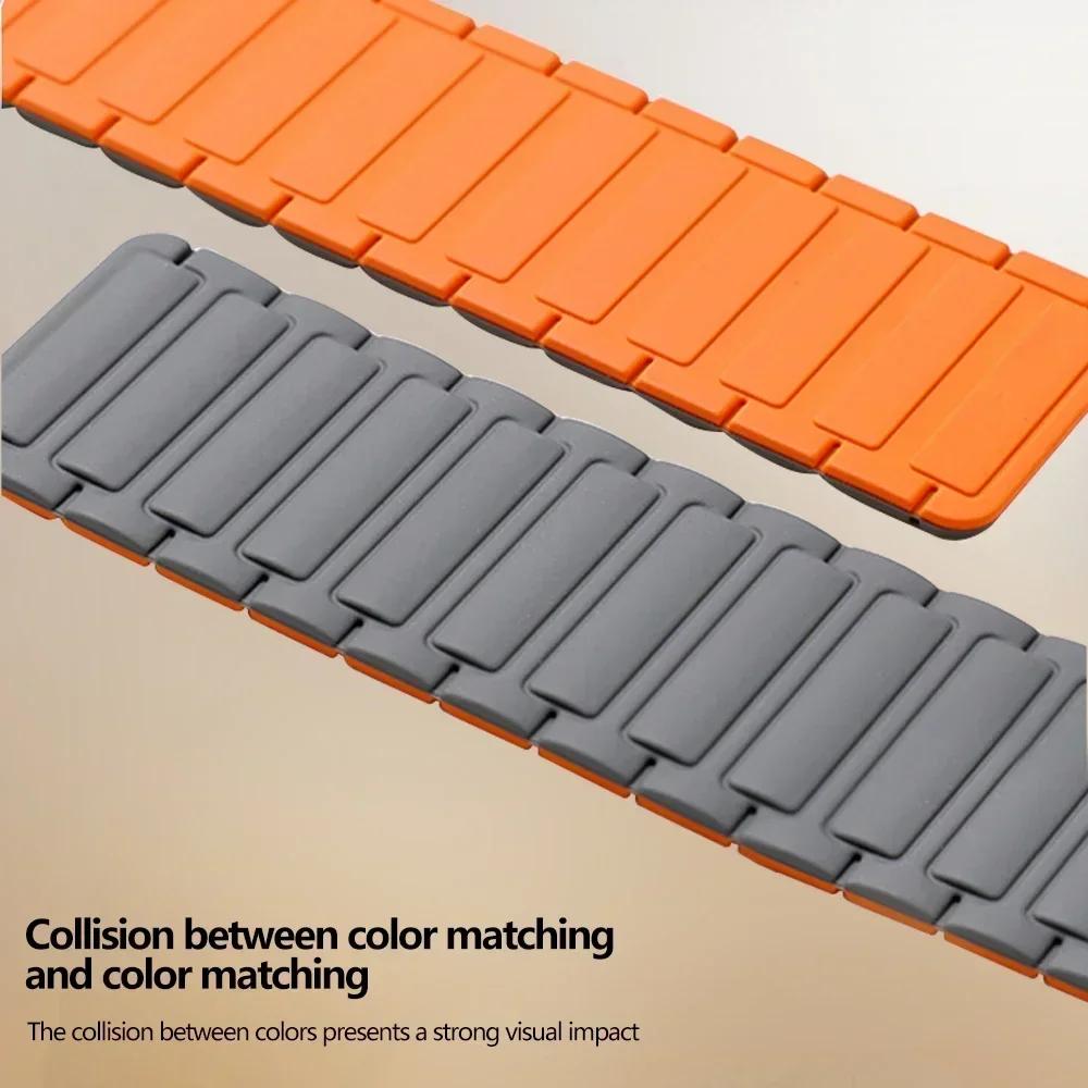 Magnetic Loop For Apple Watch Bands 44mm 40mm 49mm 45mm 41mm 38mm Silicone Bracelet iWatch Series 9 8 7 6 5 4 3 Se ultra 2 strap image 6