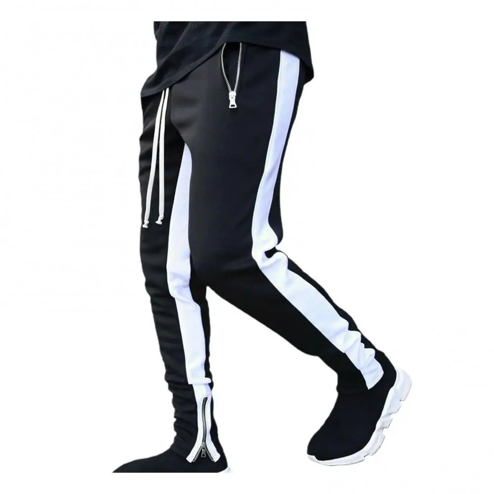 2025 Men Autumn Winter Zipper Casual Sports Running Tight Trousers Men's Pants With Zipper Legs Casual Sports Running Pants