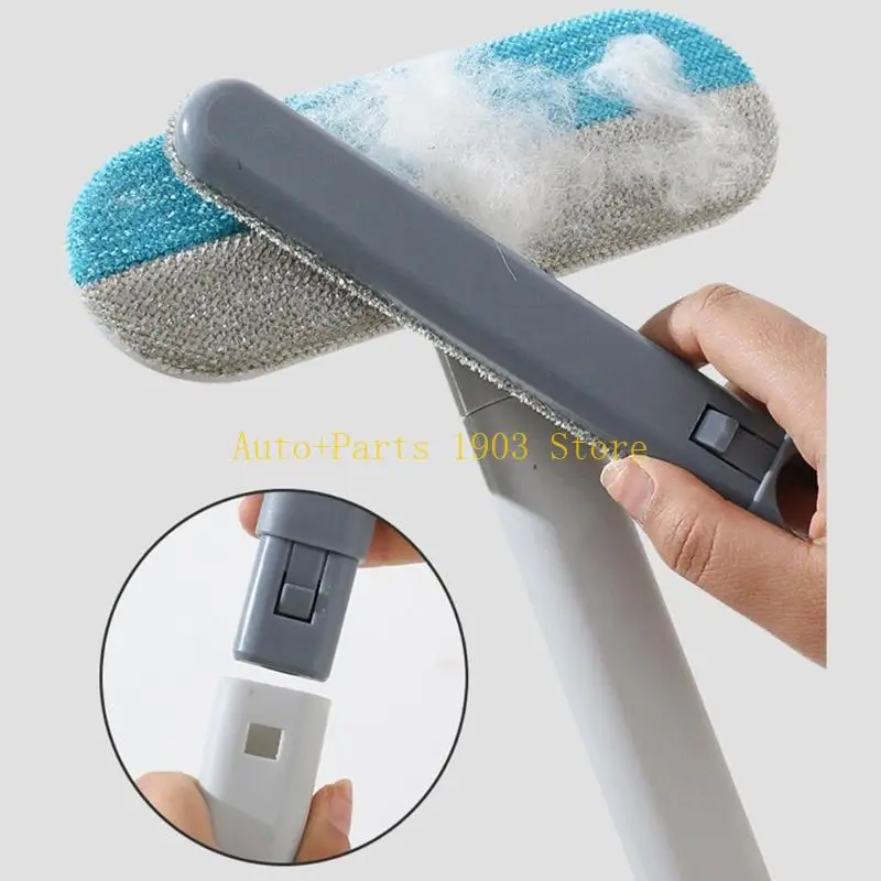 

E21c длинная ручка с двумя действиями щетки для снятия волос для домашних животных для пола мебель и автокресло