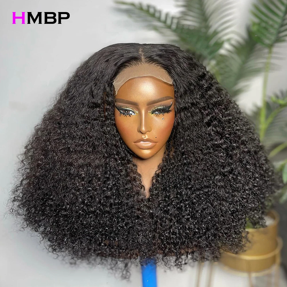 

Kinky Curly High Density Lace Human Hair 13x4/13x6 HD Transparent Lace Frontal Wigs For Women Brazilian Preplucked 400 Density