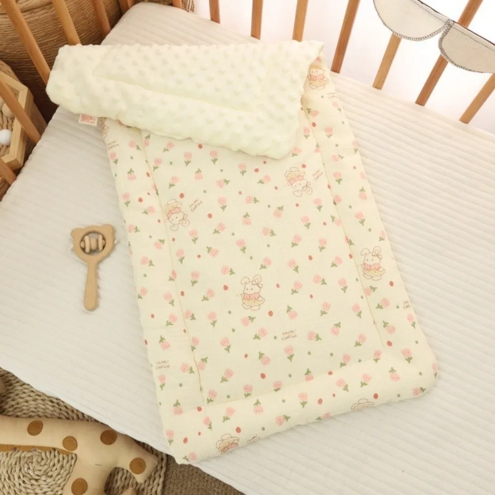 Washable Cartoon Baby Stroller Cushion Rabbit Flower Trolley Mattress Cotton Soft Baby Seat Cushion Toddler