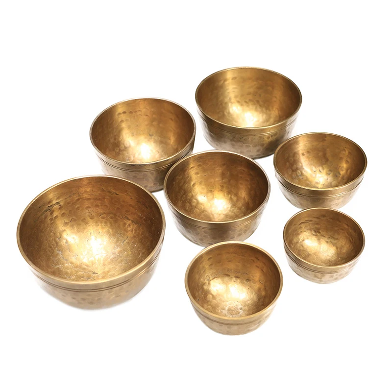 

7pcs Tibetan Singing Bowls Set Nepal Handmade Brass Sound Bowl Buddha Tibetan Bowl Yoga Meditation Mindfulness 7 Chakras Gifts