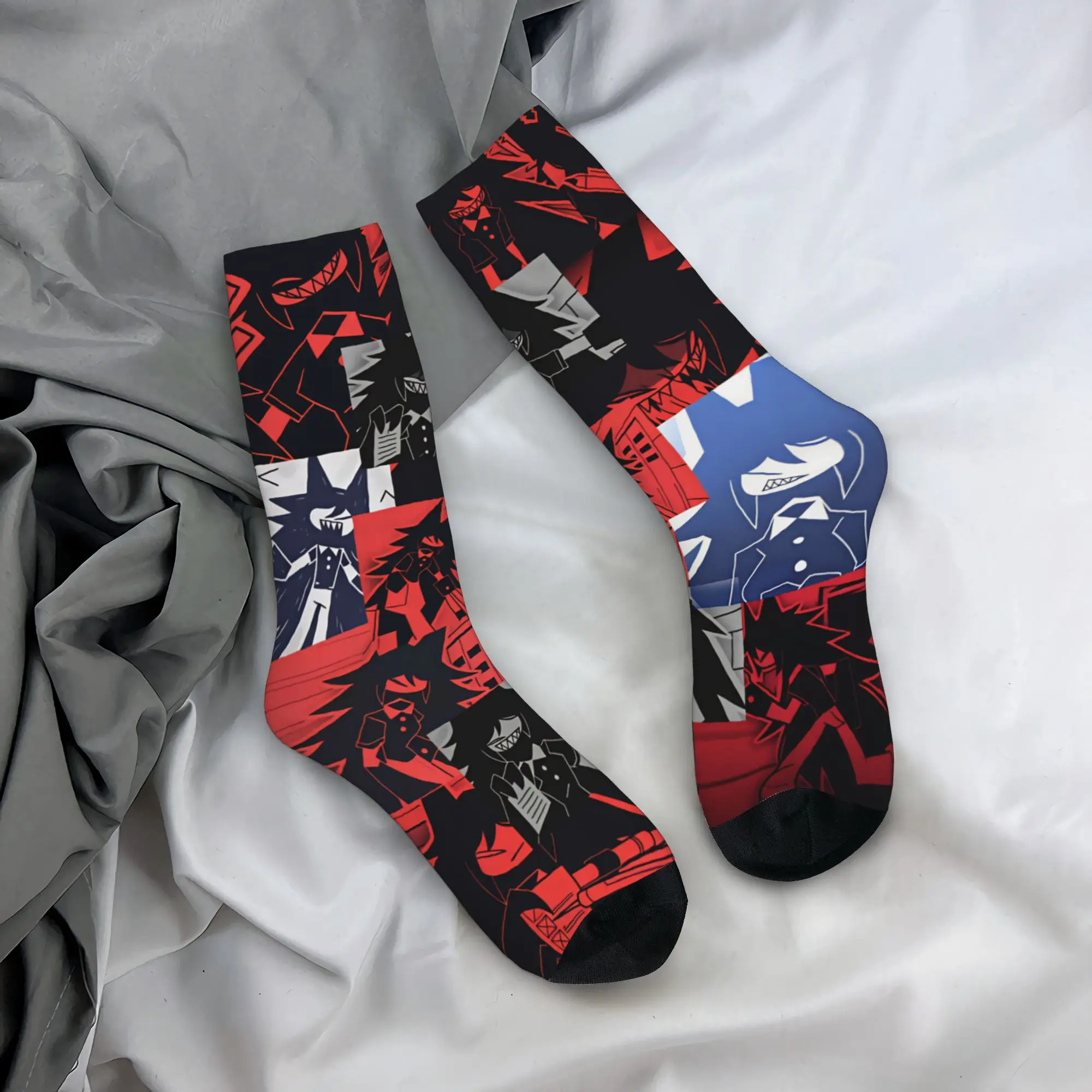 M-Miss C-Circle Cartoon Men's Crew Socks Unisex Cute Anime Spring Summer Autumn Winter Dress Socks