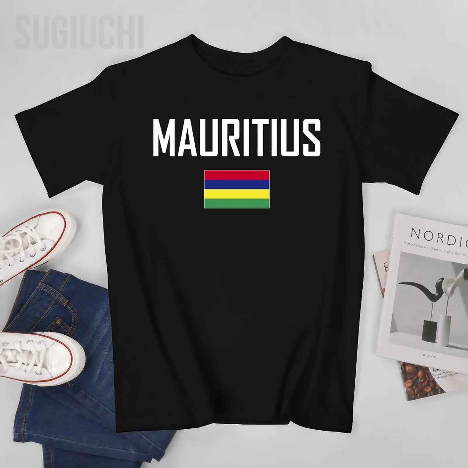 

Unisex Men Tshirt MAURITIUS Flag And Font Tees T-Shirt O-neck T Shirts Women Boys 100% Cotton Clothing More Color