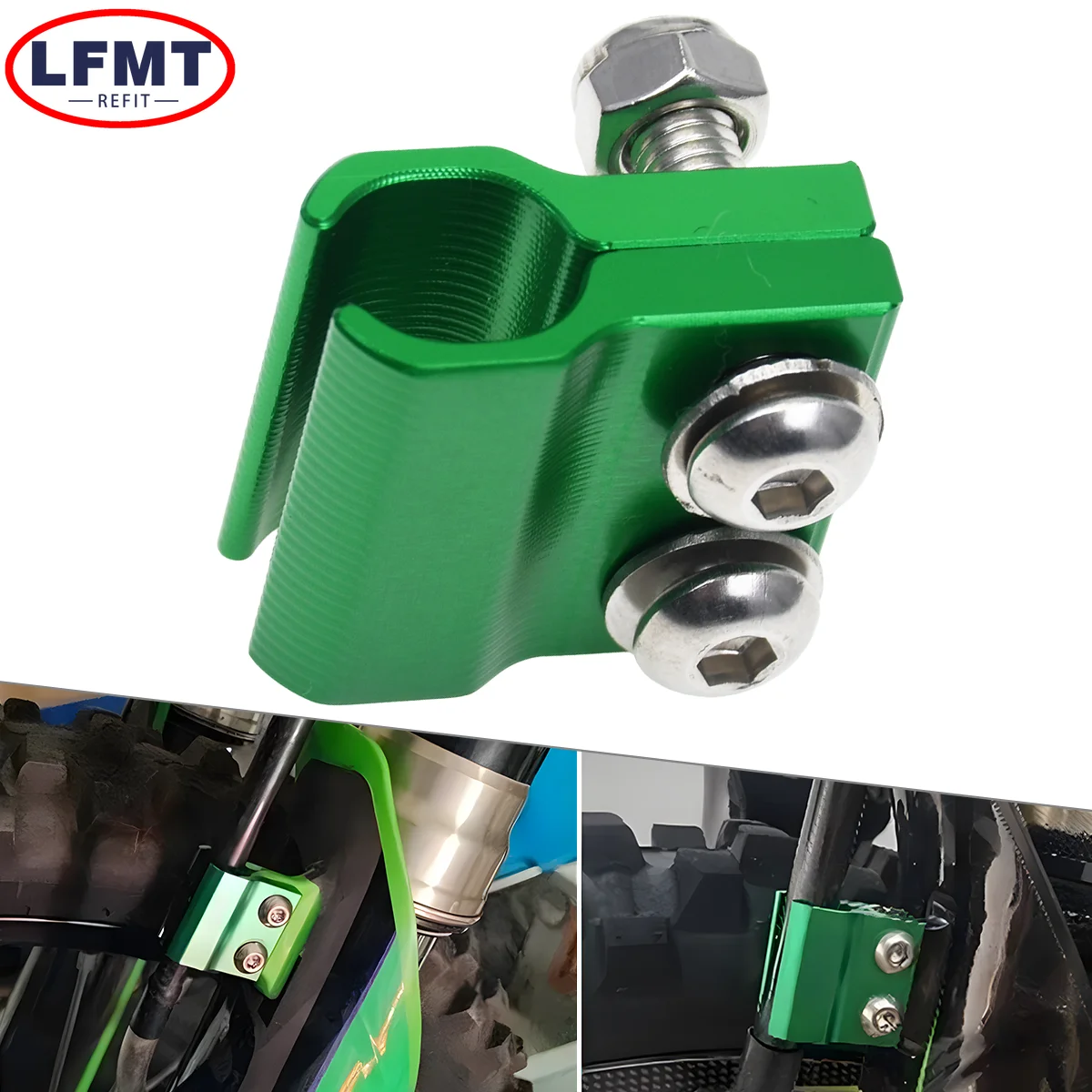 Motorrad CNC Vordere Bremsleitungshalterung Schlauchklemme für Kawasaki KX65 80 85 100 125 250 450 250F 450F 250X 450X für Suzuki RM RMZ