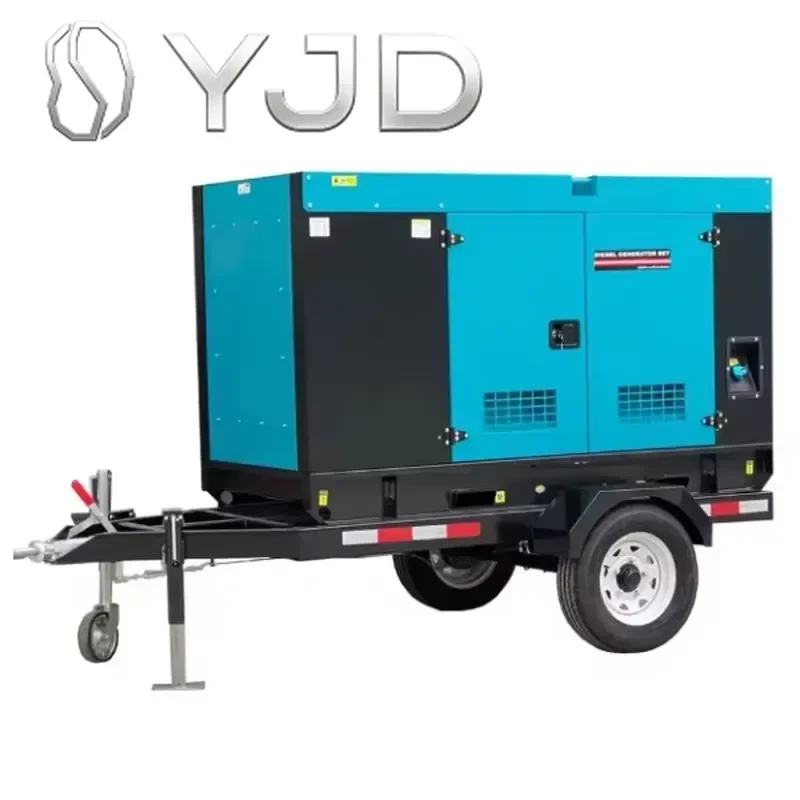 YJD 30kw 40kw 60kw Open Frame Silent Soundproof Trailer Type Diesel Genset with ATS 50Hz 1800 RPM