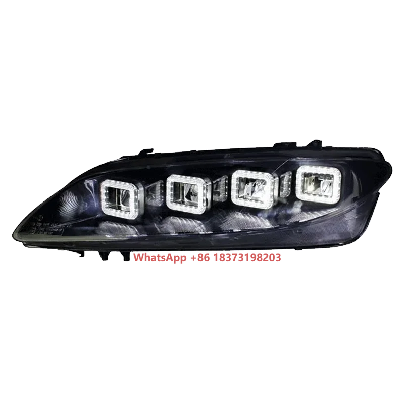 Sanvi 2018 New 2pcs High Low Beam with LED Square Angel Eye All LED Headlight Assembly for Mazda 6 2003-2015 Headlight Assembly