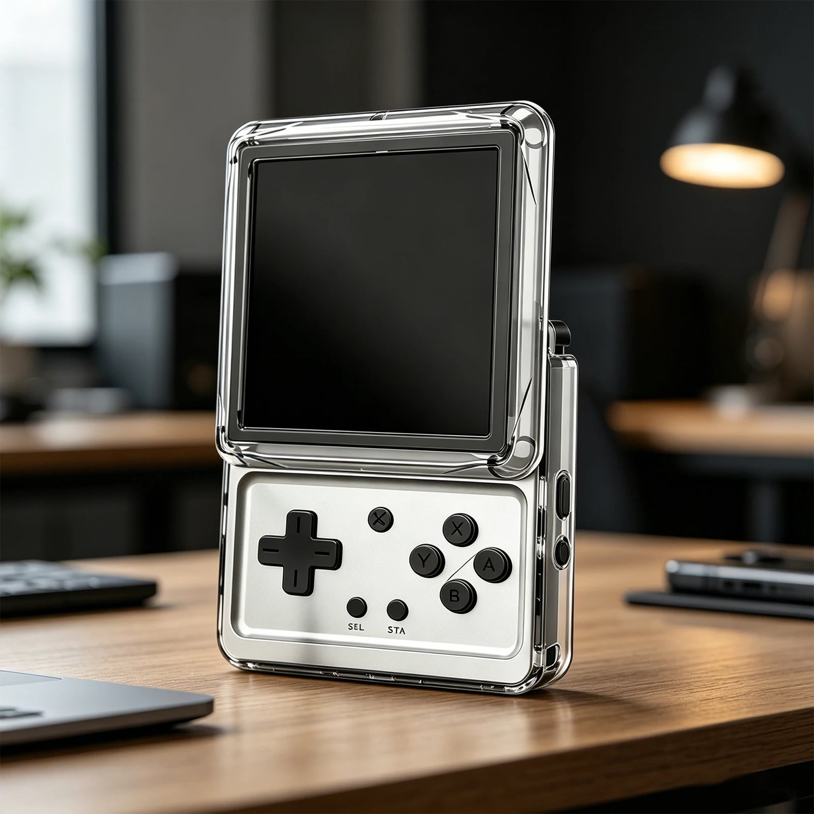 Game Console Case for Anbernic RG Rotate Split Protective Cover with Anti-Drop Bumper for Foldable Game Console Device