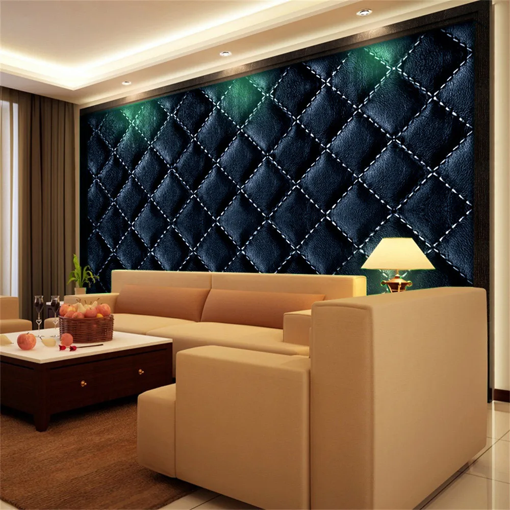 3D Vintage  Leather textured wallpaper PVC Mural Realistic Look Waterproof Bedroom Living Room Accent Wall Decor