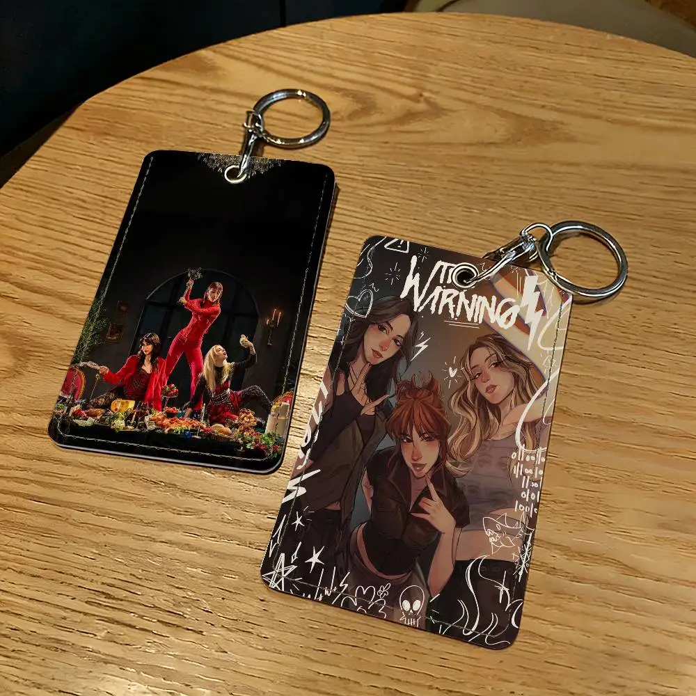 

Band T-The W-Warning-S Card Holder Keychain Key Ring Door Lock Access Protective Case For Security Gift