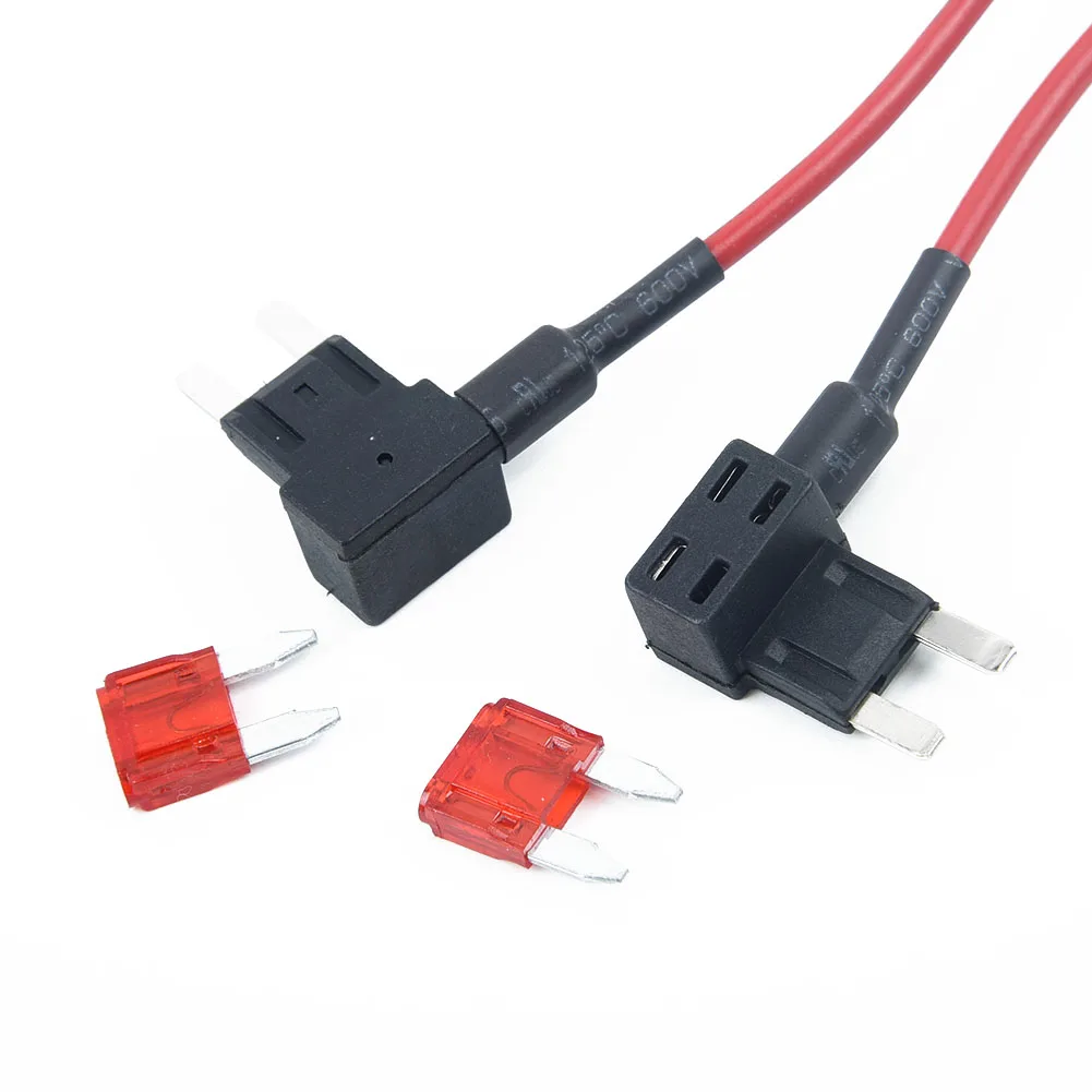 Adaptador portafusibles cuchilla portafusibles incorporado para kits de alarmas para consolas de juegos Mini Mini hoja 12V soldadura