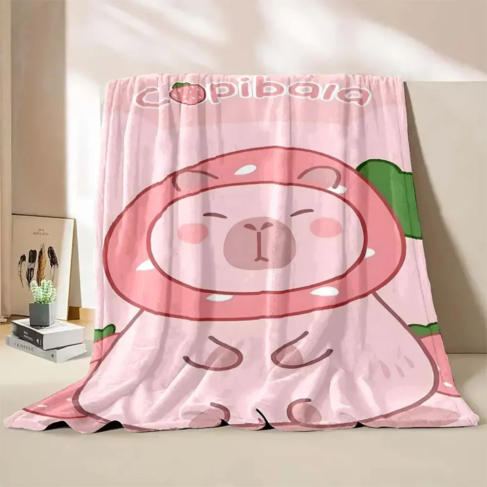 2026 Cute Cartoon Animal Capybara Printed Blanket Picnic Blankets Warm Blanket Soft And Comfortable Blanket Home Travel Birthday