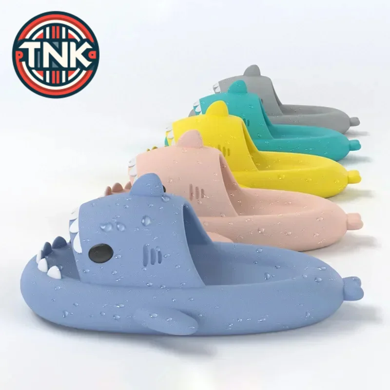 

2024 New Summer Shark Slippers Women Slides Men Bathroom Flip Flops Home Anti-Skid Flat Shoes Outdoor Children's Funny Sandals