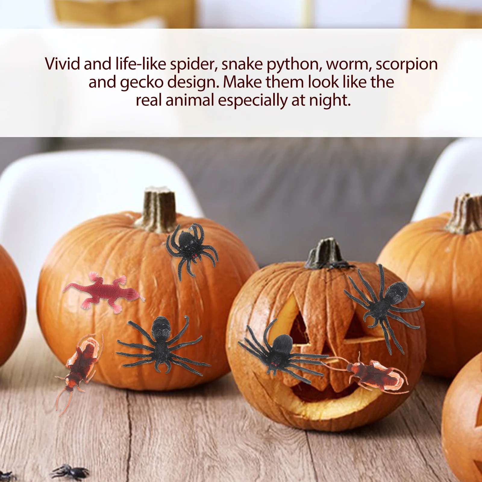 148Pcs Fake Spider Prop Artificial Scary Decor for Halloween April Fools Day Mischief Prank Spooky Home Haunted House Essentials