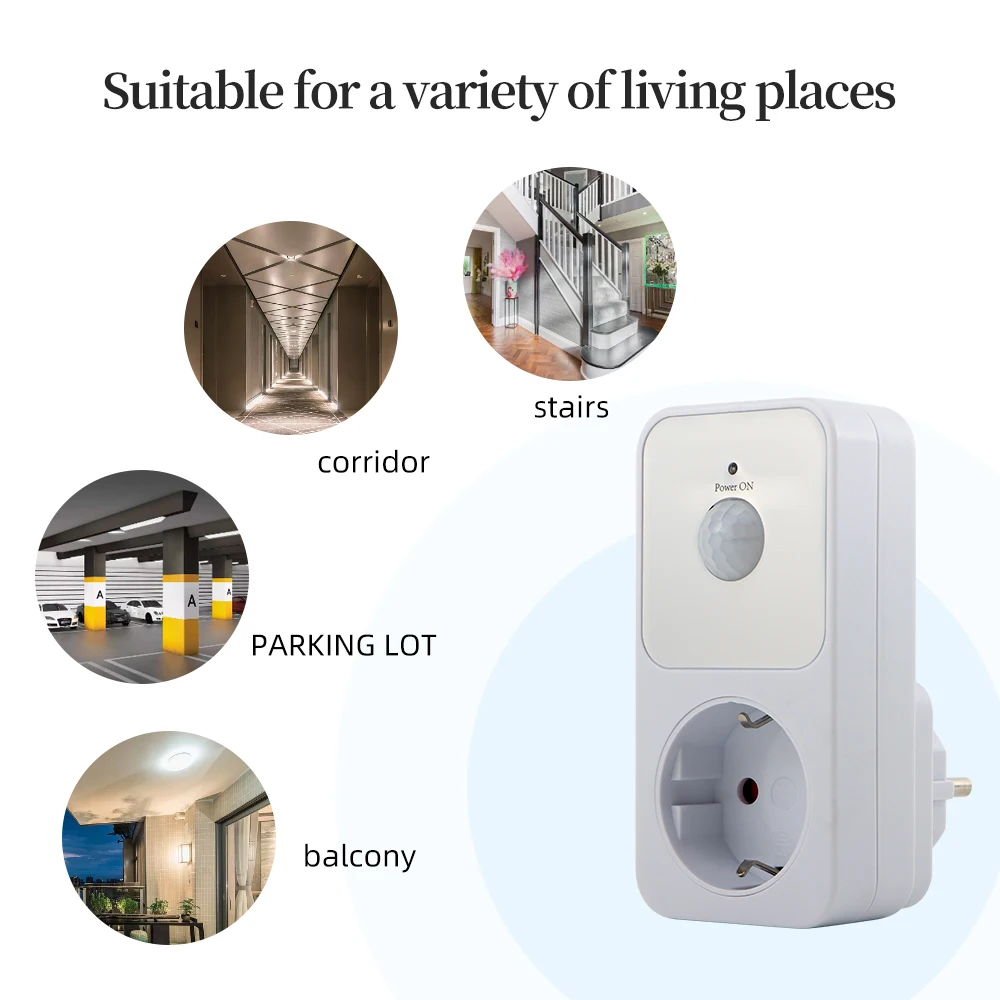 Imagem -02 - Pir Sensor Infravermelho Protetor de Soquete Led Luzes da Noite 220v ue fr Eua uk Plug 120 ° Ângulo Largo Indução Automática Retardador