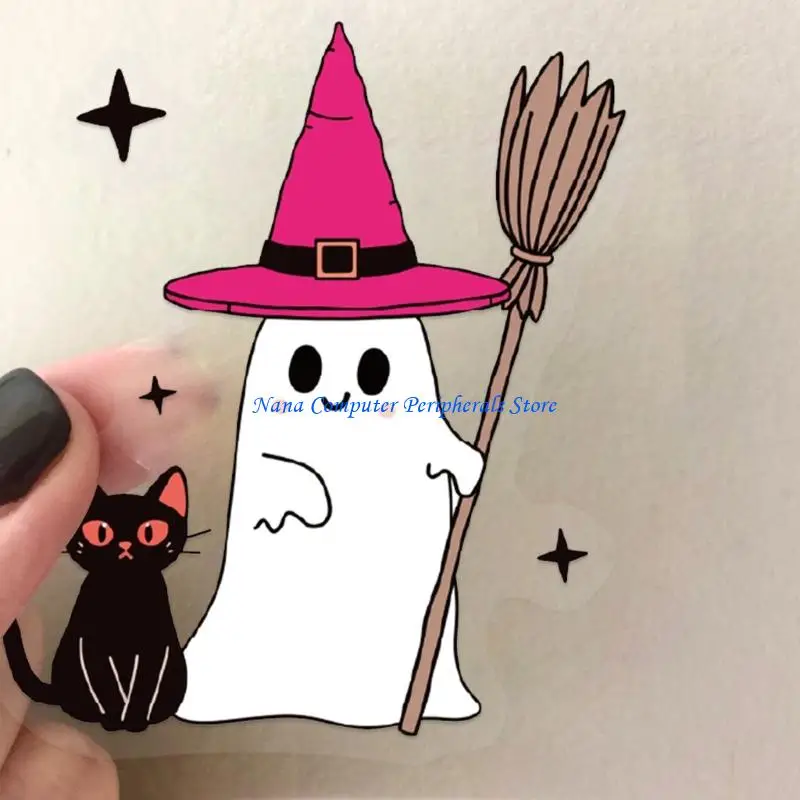 F68C 50ピースDIYカートゥーンハロウィーンステッカーピンクペット透明な防水タブレットデカール