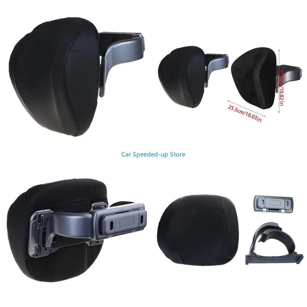 

X5XF Adjustable Neck Pillow for Y Vehicle Head Rest Support with Phone Holder
