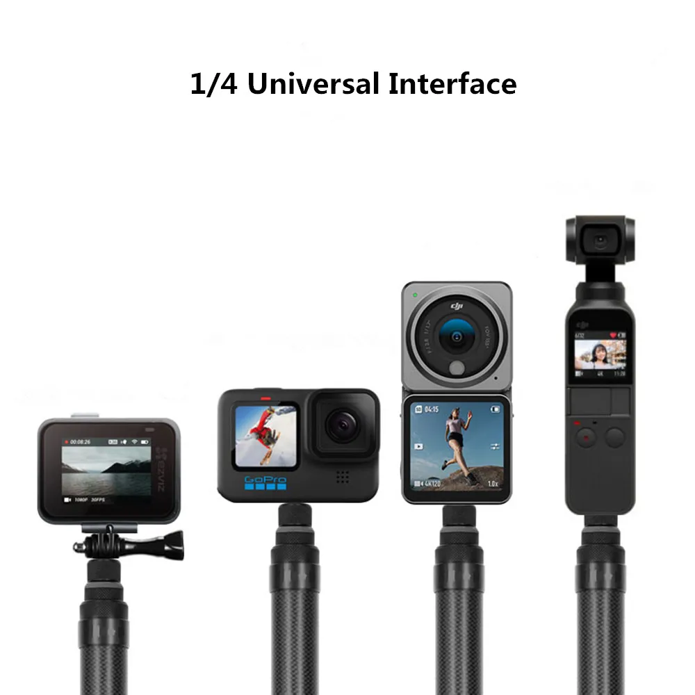 For Insta360 X4 Invisible Selfie Stick for GoPro 12 11 10 9 Insta360 X3 X2 DJI Aluminum Alloy Selfie Stick Accessories