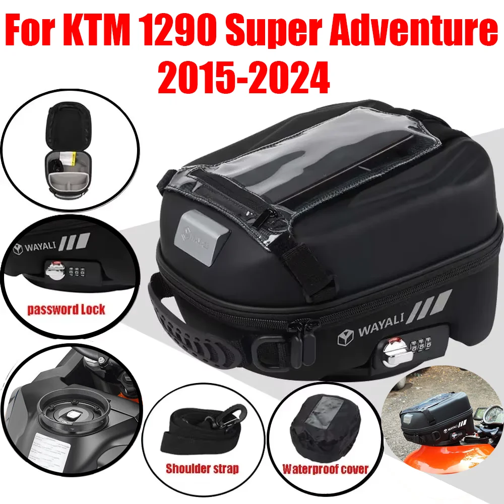 

Tank Bag For KTM 1290 Super Adventure Superadventure ADV 2024 Accessories Storage Bags Luggage Tanklock Backpack GPS Navigation