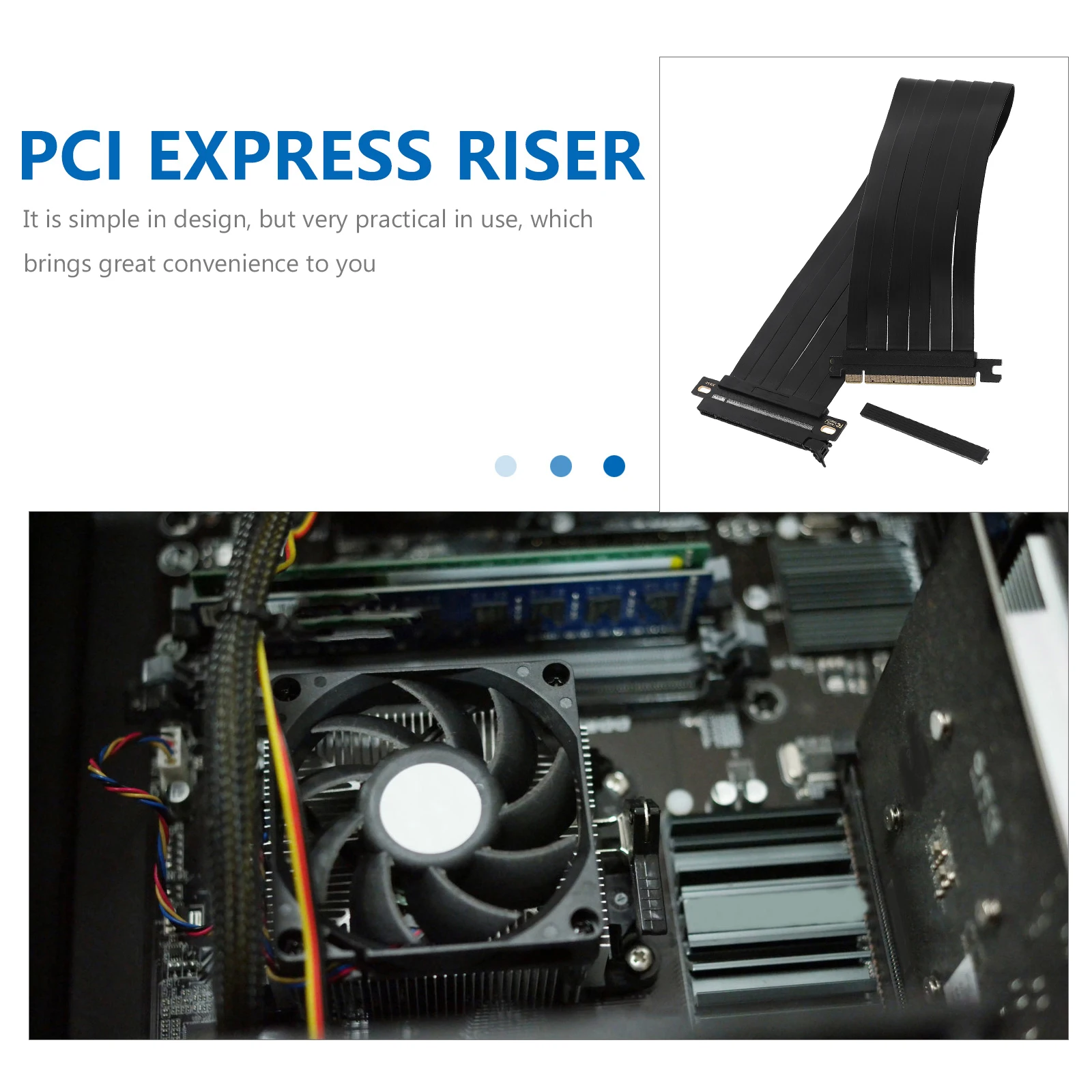 

Pci Express 3.0 16X Riser Cable 30Cm Удлинительный порт-адаптер для графической карты Компьютерные детали Высокоскоростной удлинительный кабель Gpu Pure