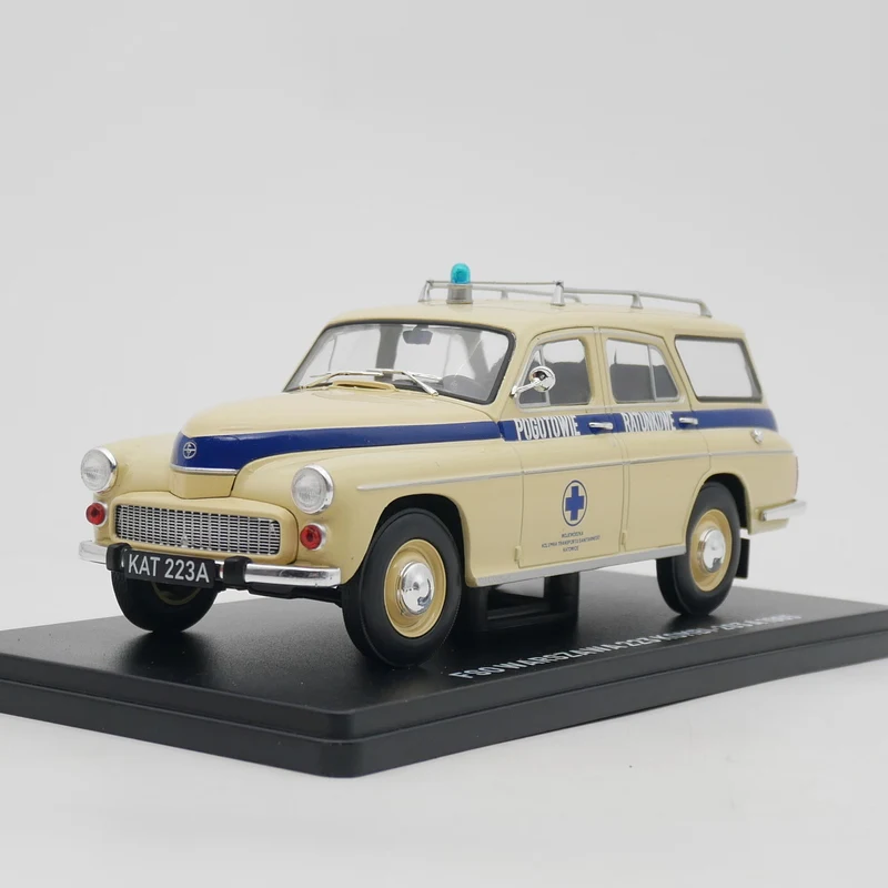 Ixo Scala 1:24 Pressofuso In Lega FSO WARSZAWA 223 KOMBI 203 A 1965 Ambulanza Giocattoli Auto Modello Classici Regali Per Adulti Souvenir Display