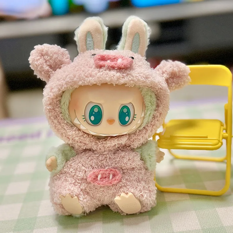 Second-generation blind box LabubuBU clothes vinyl face pendant LABUBU sitting party series cute baby clothes blind box toys
