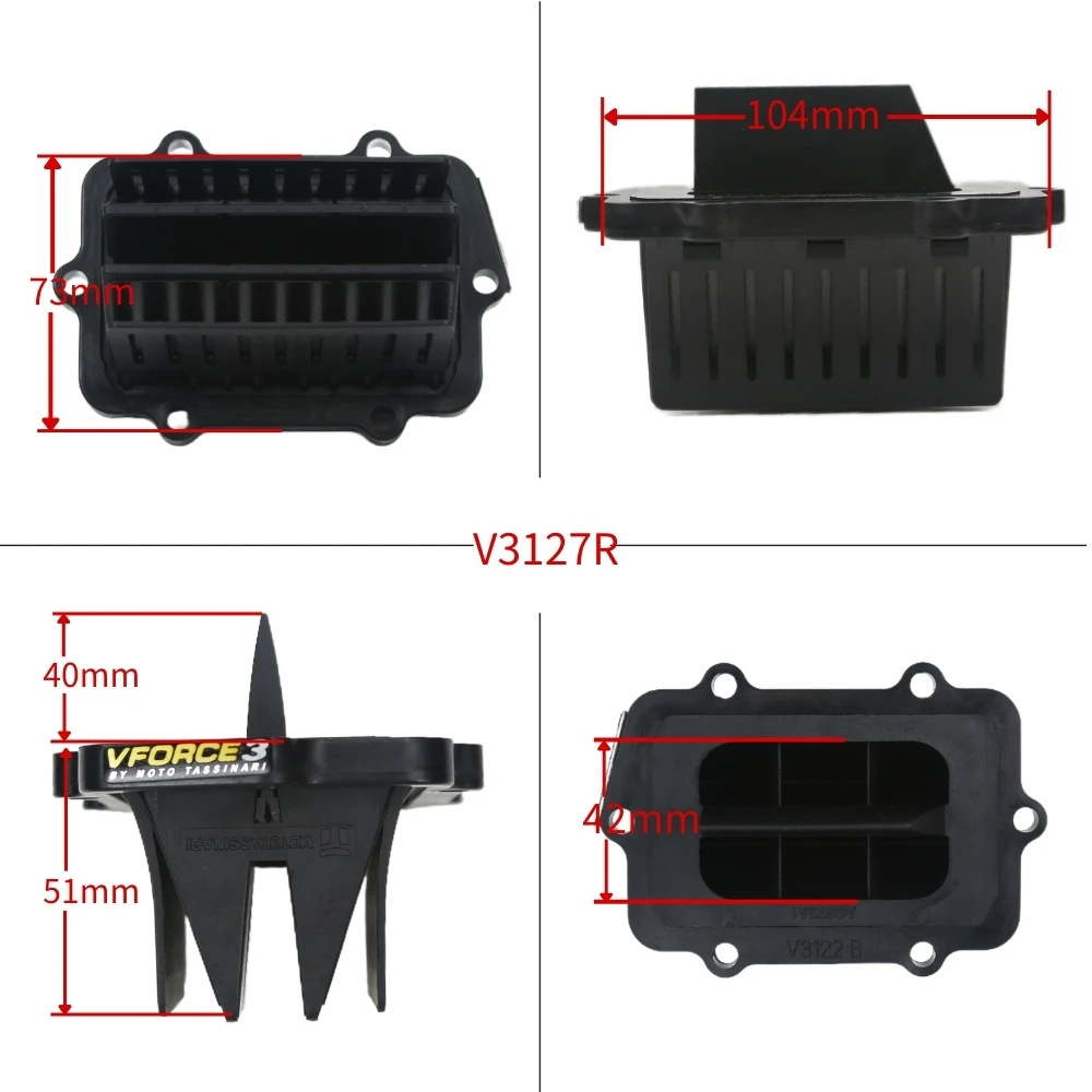 V3127R-873A-2 600 V-Force نظام قفص الدراجة النارية صمام القصب Vforce 3 ألياف الكربون لـ 600 E-TEC و600 SKI-DOO 600HO SDI #2