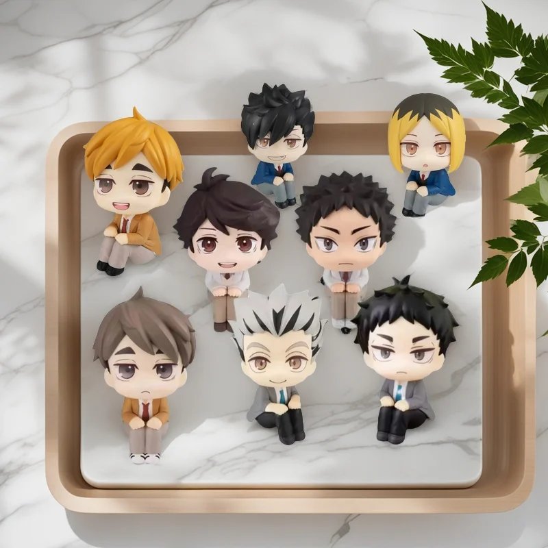 

Anime Haikyuu!! Oikawa Tooru Iwaizumi Hajime Akaashi Keiji Look Up Model Action Figures PVC Q Version Collectible Birthday Toys