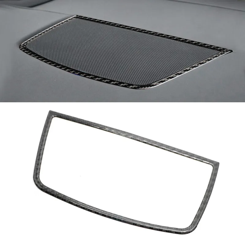 Carbon Fiber Central Control Dashboard Panel Speaker Frame Cover Trim For BMW X5 X6 E70 E71 2008 2009 2010 2011 2012 2013