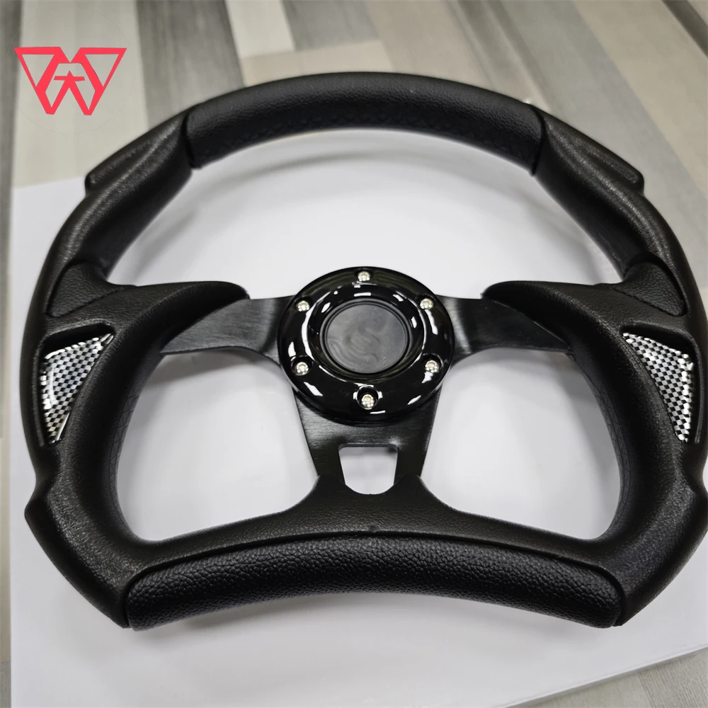 13 Inch 320mm Universal Sports Racing Drift Steering Wheel Pvc Materials Equipped With Horn