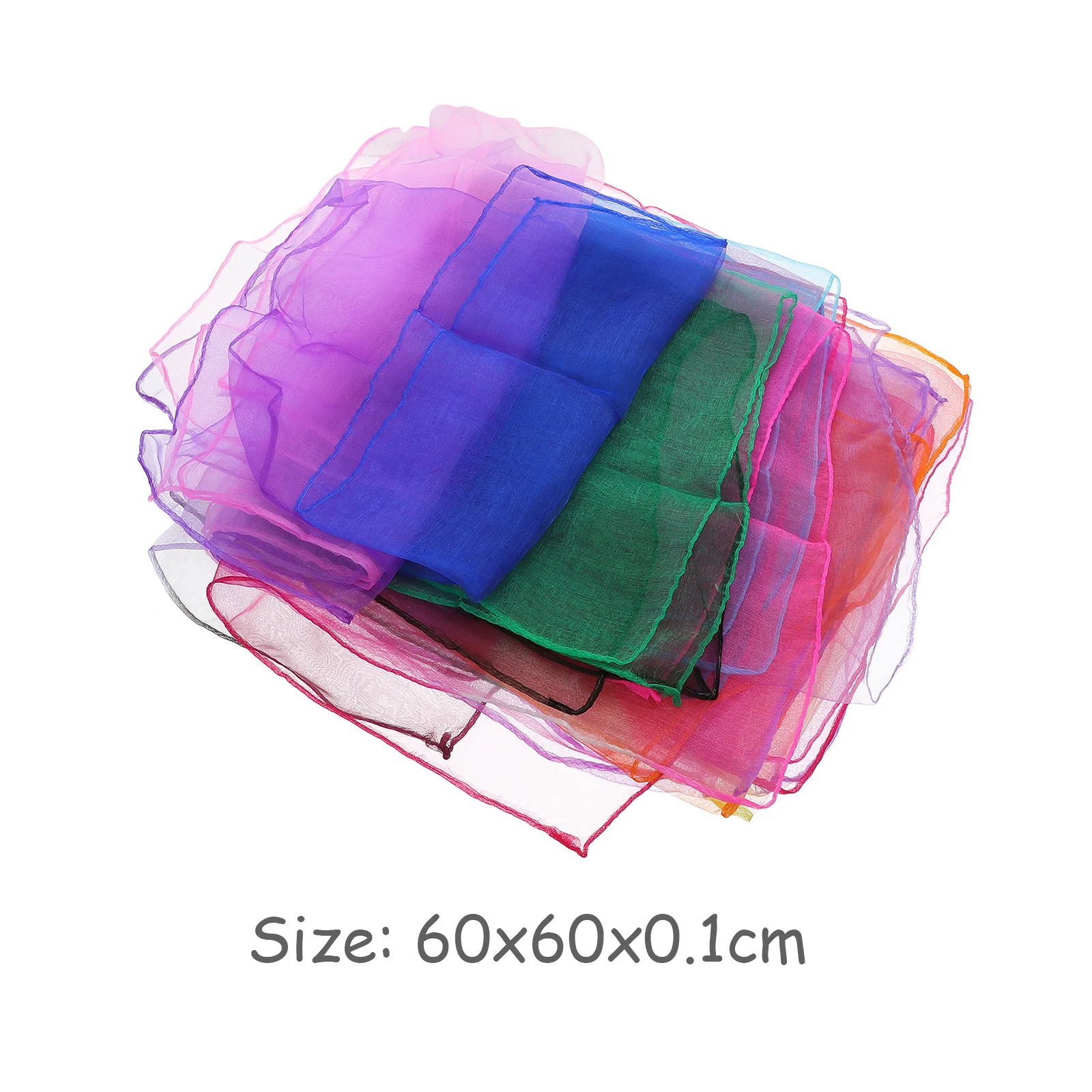 12Pcs Gradient Color Juggling Dance Scarves Premium Gauze Soft Comfortable for Kids Performance Stage Props Decoration