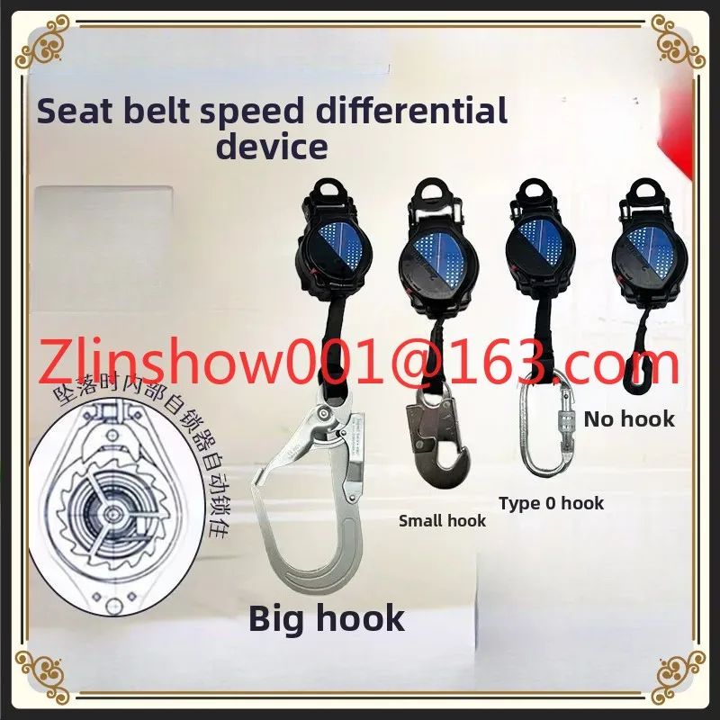1.5m 3m seat belt, speed difference, webbing type self-locking anti-fall device descent automatic control