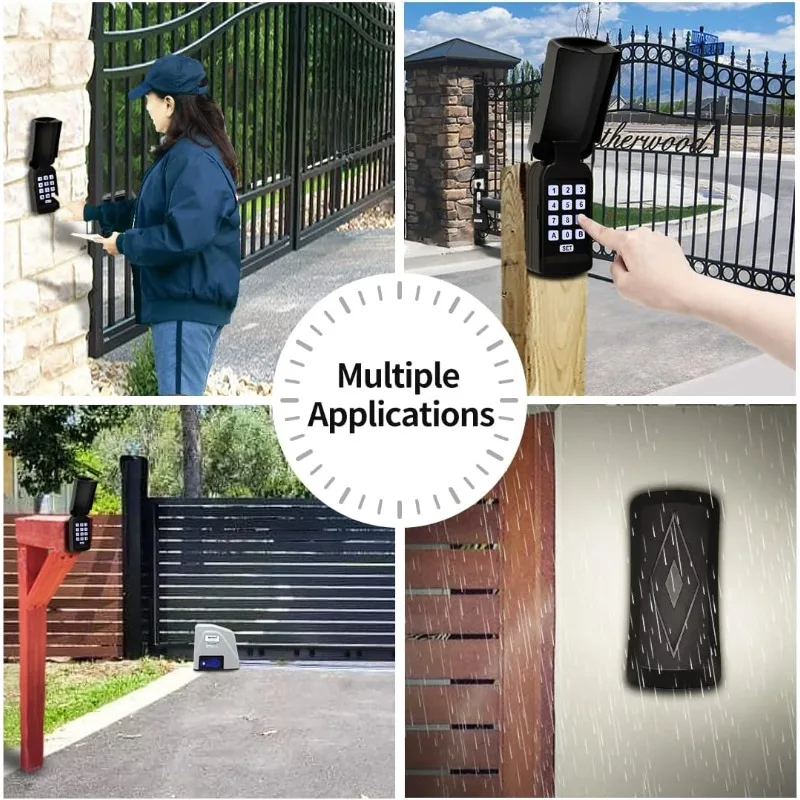 Universal Wireless Wired Keypad Keyless Entry Keypad Waterproof Digital Code Panel Security Control for Automatic Swing